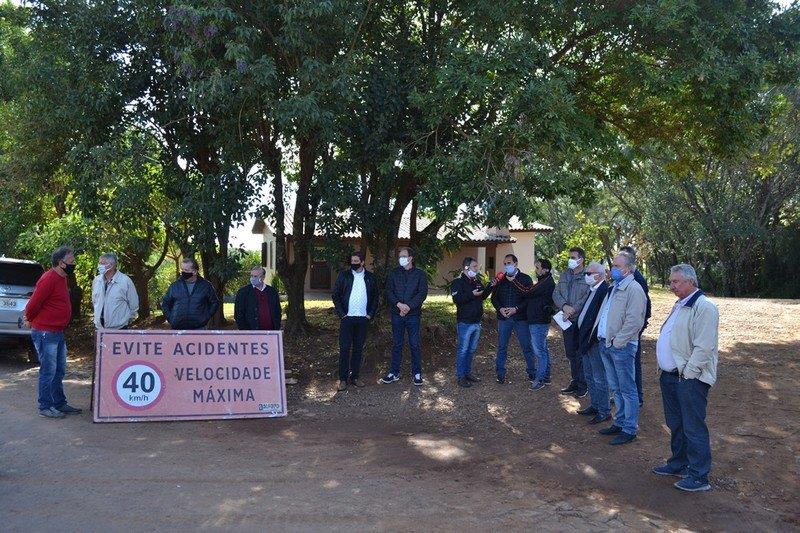 Ato de retomada das obras na ERS 528 3